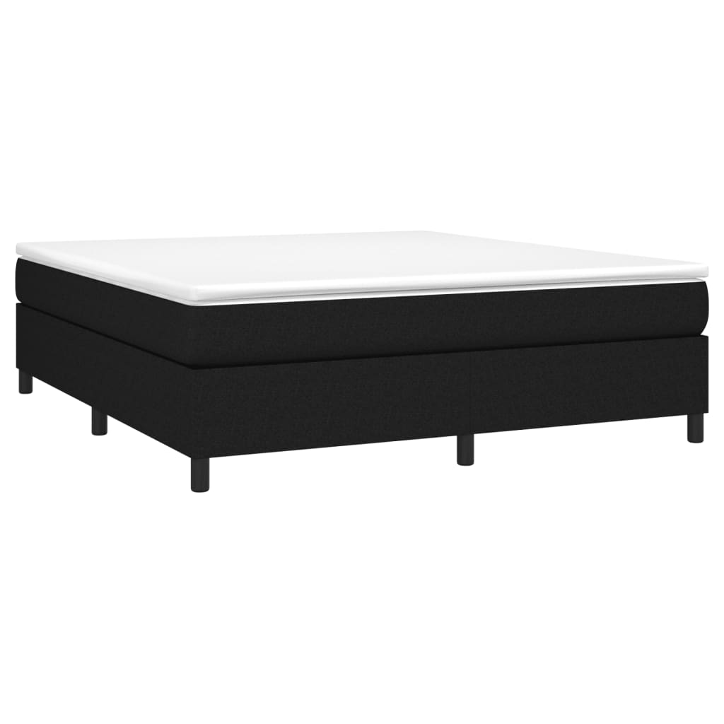 Boxspring bed stof zwart 160x200 cm is nu te koop bij PeponiXL, paradijselijk wonen!