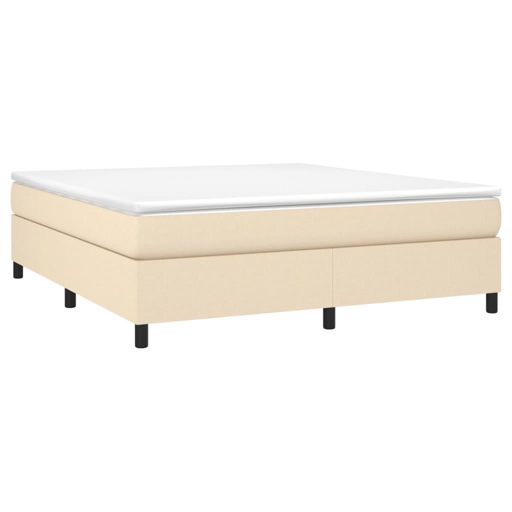 Boxspring bed stof crèmekleurig 160x200 cm is nu te koop bij PeponiXL, paradijselijk wonen!