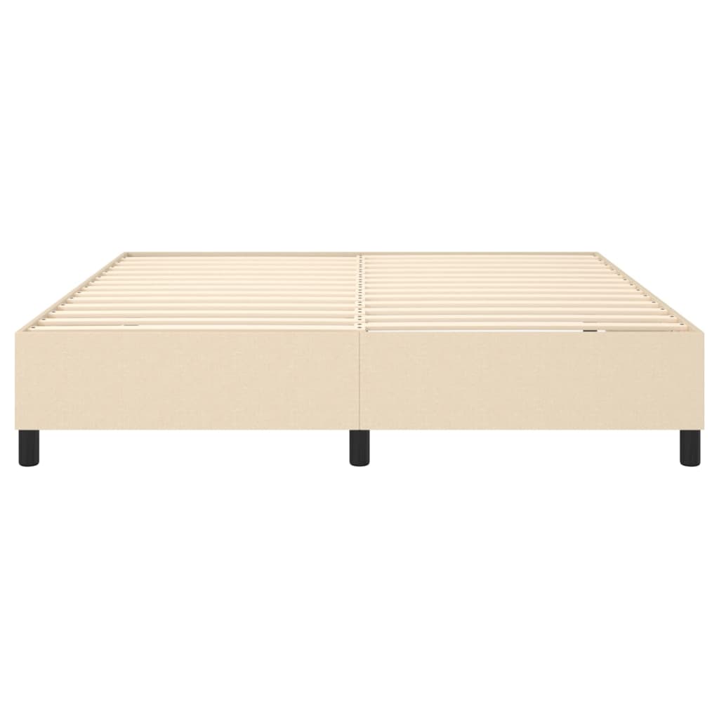 Boxspring bed stof crèmekleurig 160x200 cm is nu te koop bij PeponiXL, paradijselijk wonen!