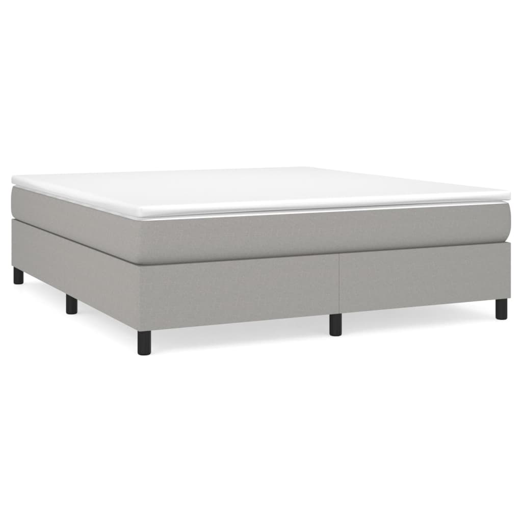 Boxspring bed stof lichtgrijs 180x200 cm is nu te koop bij PeponiXL, paradijselijk wonen!