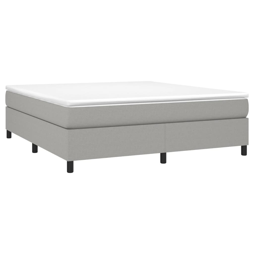Boxspring bed stof lichtgrijs 180x200 cm is nu te koop bij PeponiXL, paradijselijk wonen!