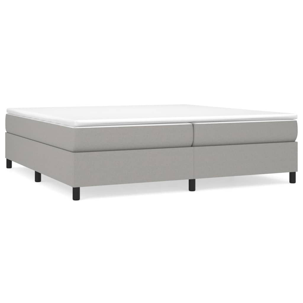 Boxspring bed stof lichtgrijs 200x200 cm is nu te koop bij PeponiXL, paradijselijk wonen!