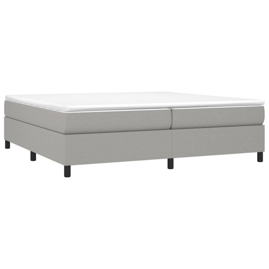 Boxspring bed stof lichtgrijs 200x200 cm is nu te koop bij PeponiXL, paradijselijk wonen!