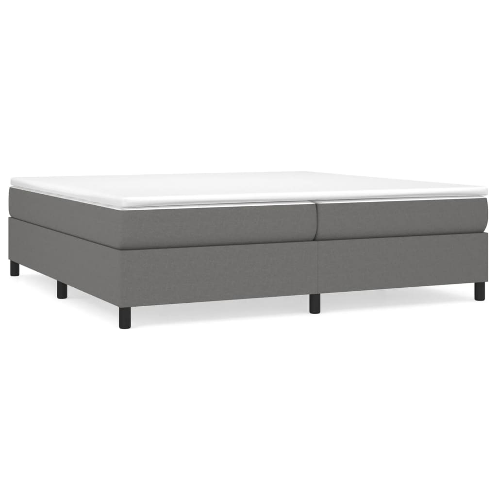 Boxspring bed stof donkergrijs 200x200 cm is nu te koop bij PeponiXL, paradijselijk wonen!