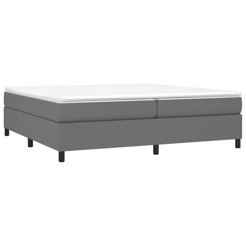 Boxspring bed stof donkergrijs 200x200 cm is nu te koop bij PeponiXL, paradijselijk wonen!