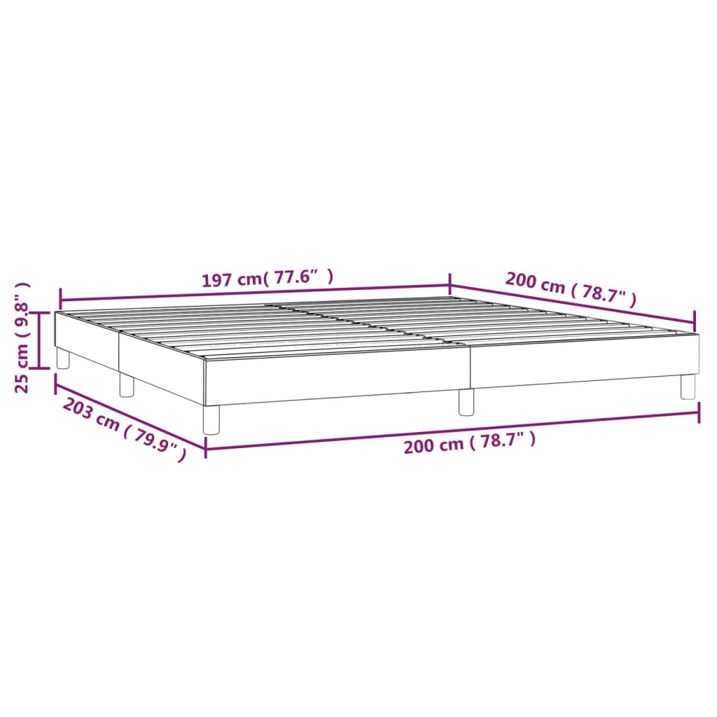 Boxspring bed stof donkergrijs 200x200 cm is nu te koop bij PeponiXL, paradijselijk wonen!