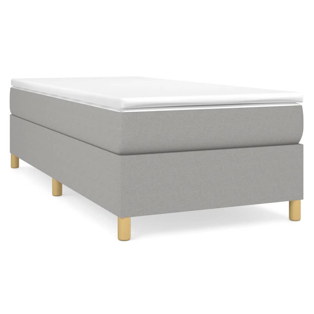 Boxspring bed 80x200 cm stof lichtgrijs is nu te koop bij PeponiXL, paradijselijk wonen!