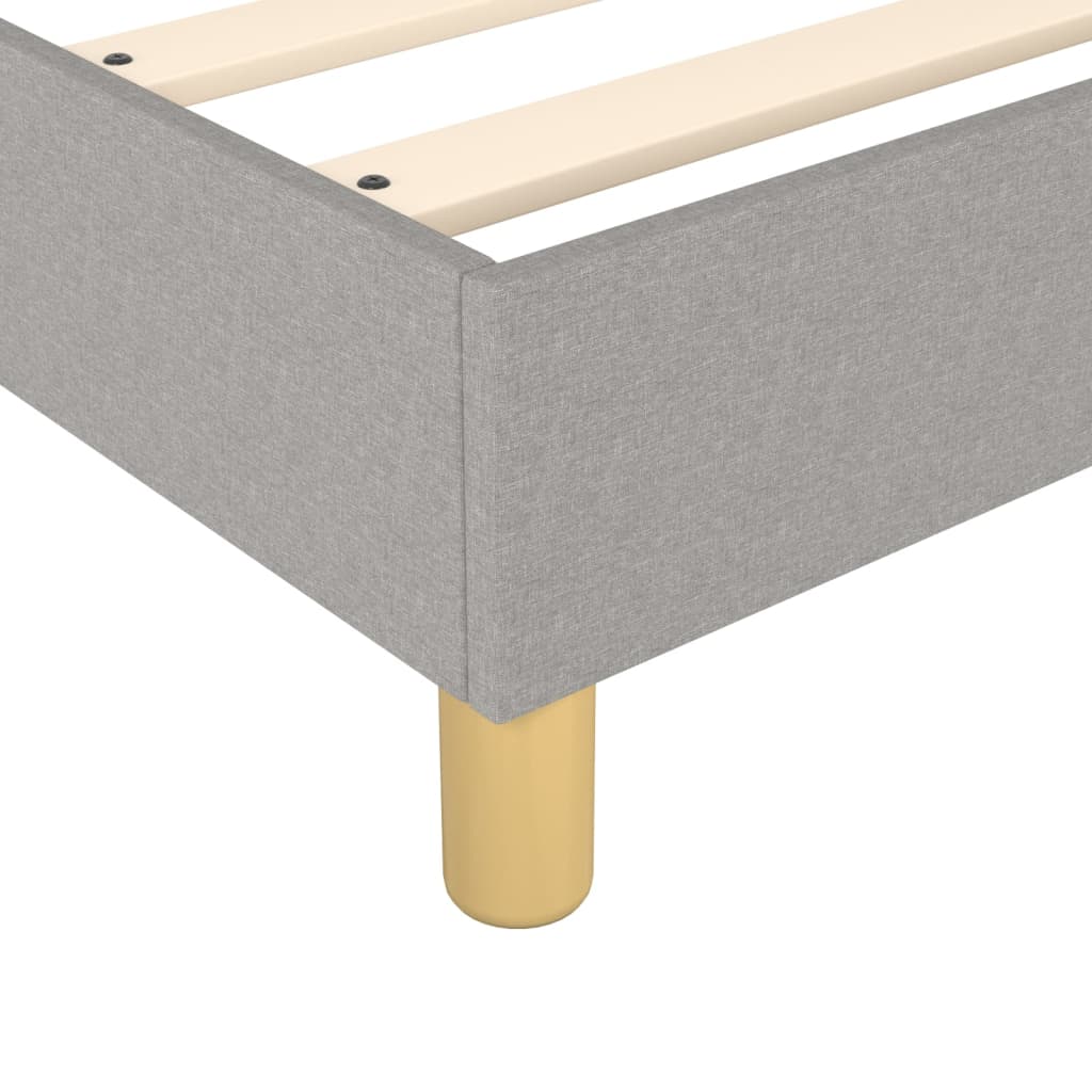 Boxspring bed 100x200 cm stof lichtgrijs is nu te koop bij PeponiXL, paradijselijk wonen!
