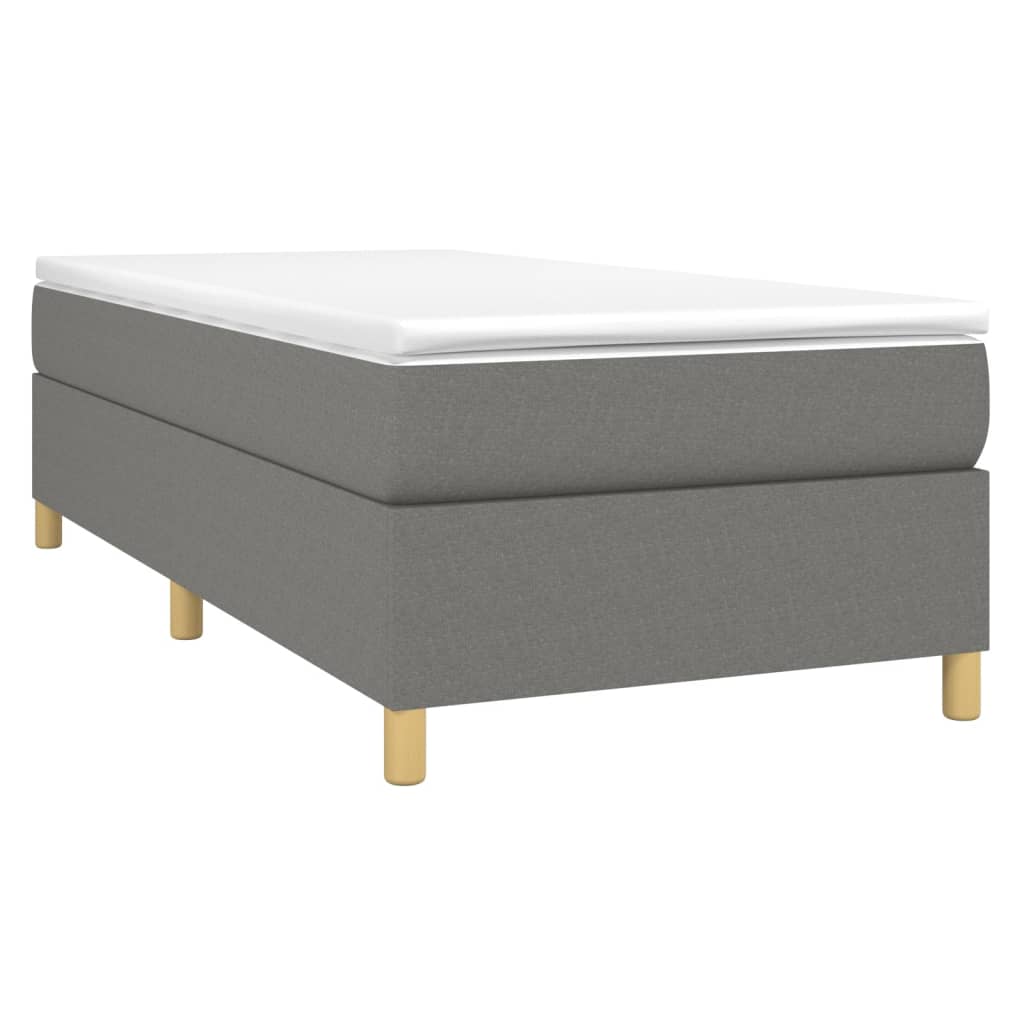 Boxspring bed 100x200 cm stof donkergrijs is nu te koop bij PeponiXL, paradijselijk wonen!