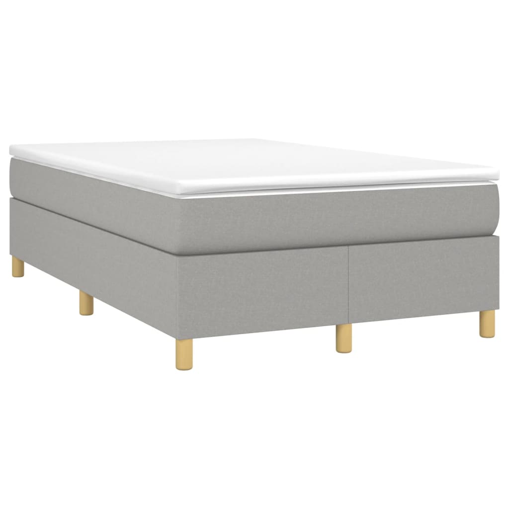 Boxspring bed 120x200 cm stof lichtgrijs is nu te koop bij PeponiXL, paradijselijk wonen!