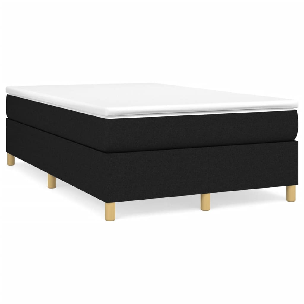 Boxspring bed 120x200 cm stof zwart is nu te koop bij PeponiXL, paradijselijk wonen!