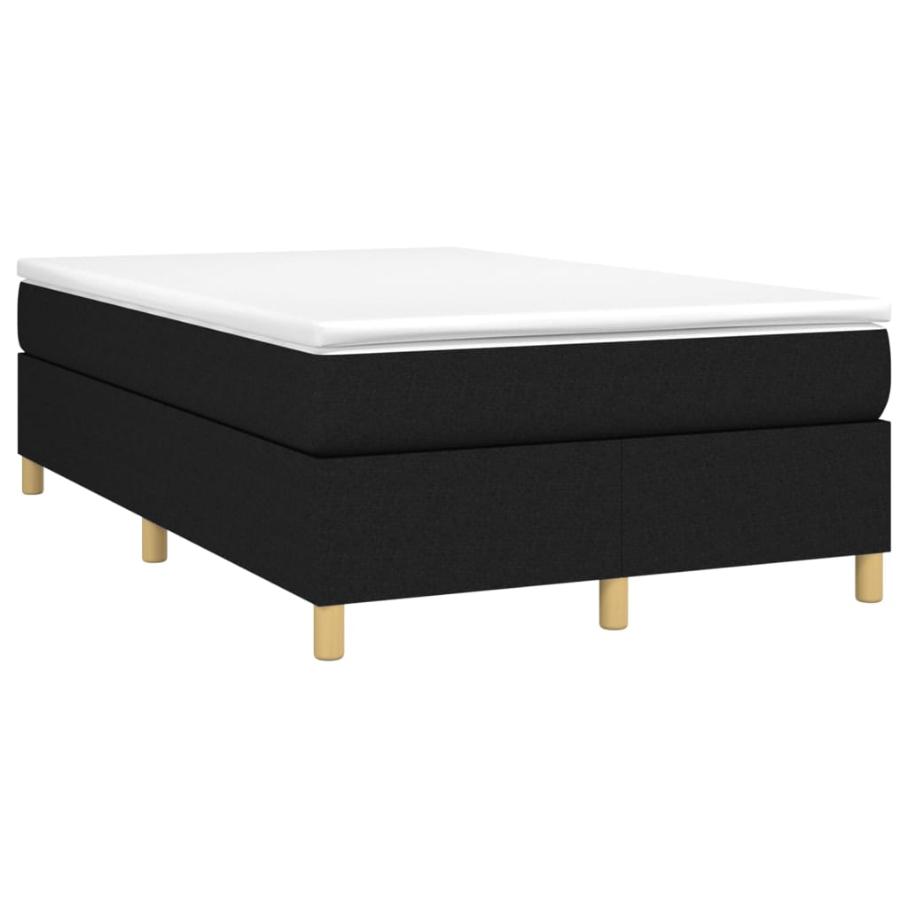 Boxspring bed 120x200 cm stof zwart is nu te koop bij PeponiXL, paradijselijk wonen!