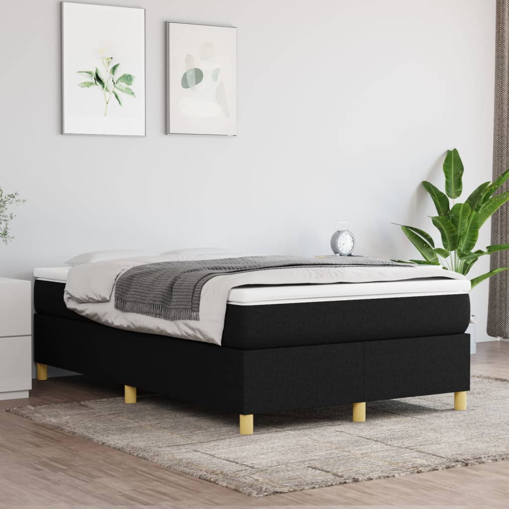 Boxspring bed 120x200 cm stof zwart is nu te koop bij PeponiXL, paradijselijk wonen!