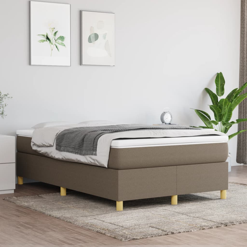 Boxspring bed 120x200 cm stof taupe is nu te koop bij PeponiXL, paradijselijk wonen!
