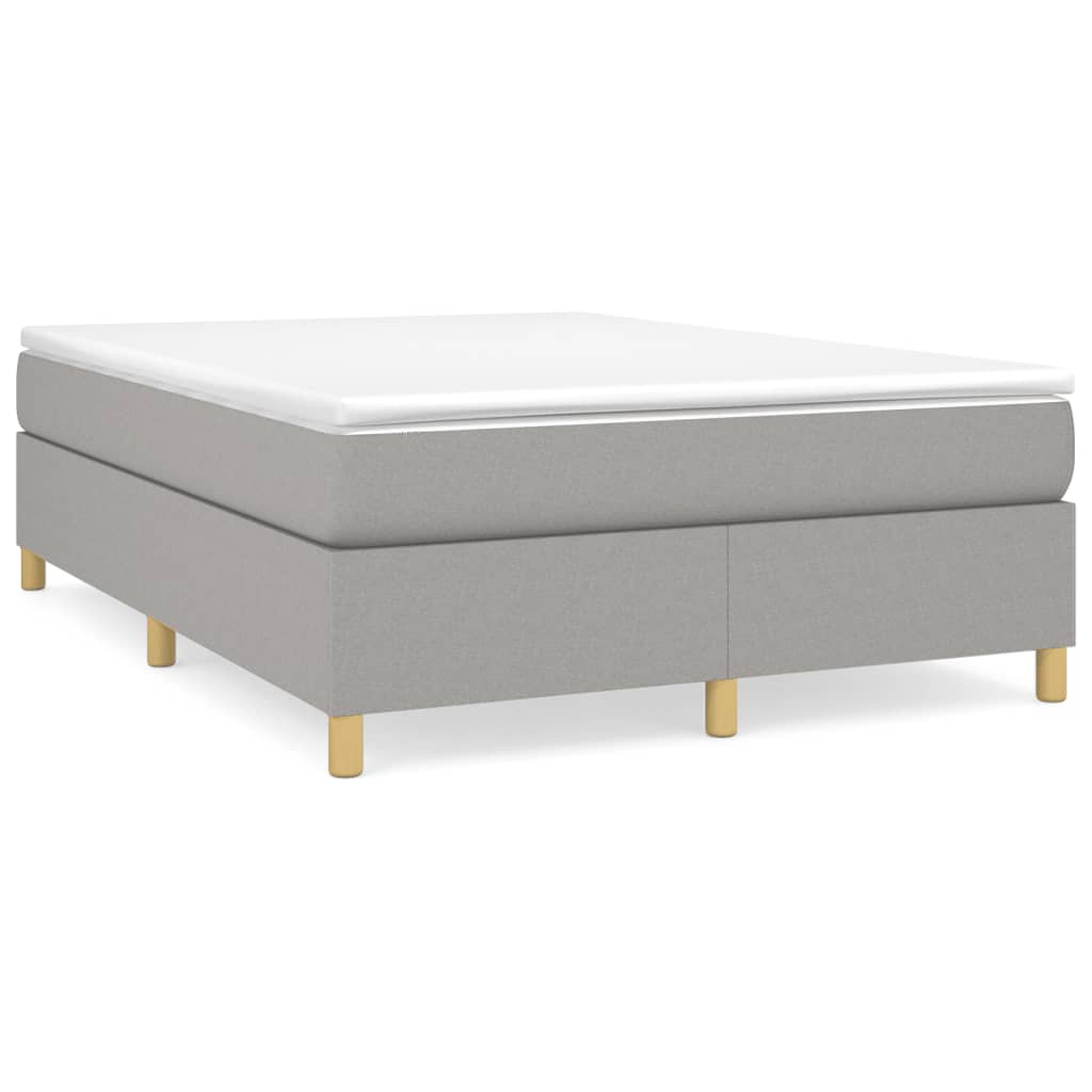 Boxspring bed stof lichtgrijs 140x190 cm is nu te koop bij PeponiXL, paradijselijk wonen!
