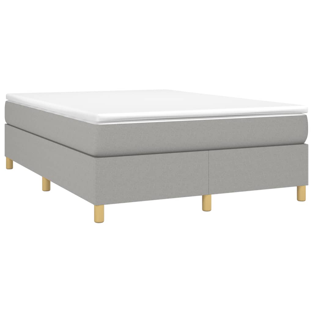 Boxspring bed stof lichtgrijs 140x190 cm is nu te koop bij PeponiXL, paradijselijk wonen!