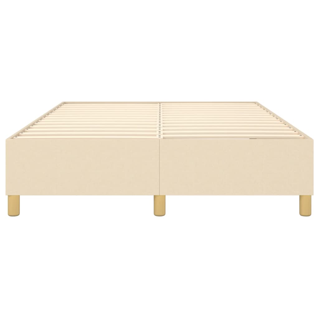 Boxspring bed stof crèmekleurig 140x190 cm is nu te koop bij PeponiXL, paradijselijk wonen!
