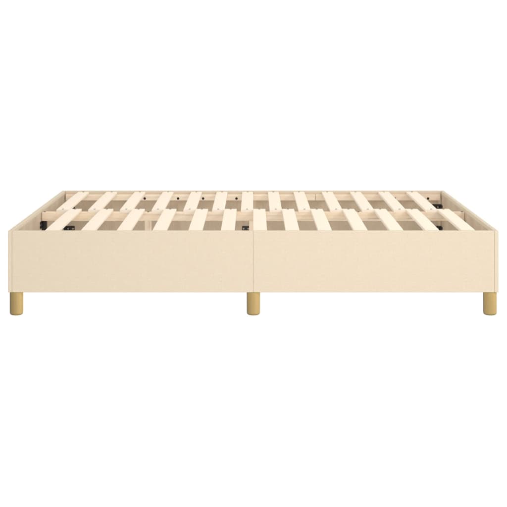 Boxspring bed stof crèmekleurig 140x190 cm is nu te koop bij PeponiXL, paradijselijk wonen!