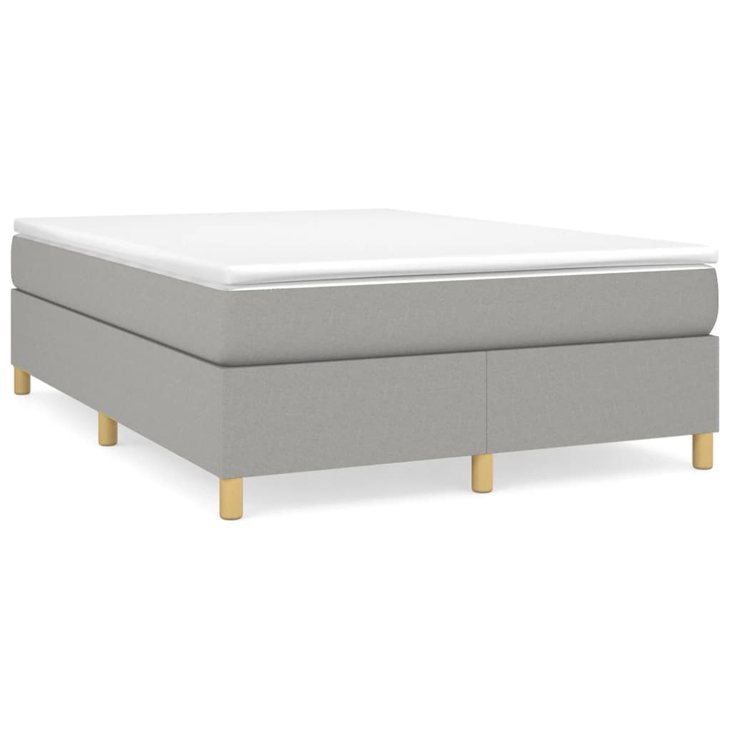 Boxspring bed stof lichtgrijs 140x200 cm is nu te koop bij PeponiXL, paradijselijk wonen!