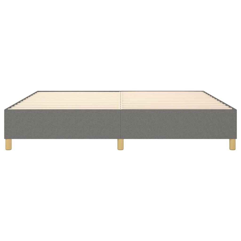 Boxspring bed stof donkergrijs 140x200 cm is nu te koop bij PeponiXL, paradijselijk wonen!