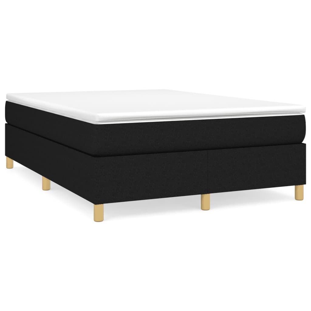 Boxspring bed stof zwart 140x200 cm is nu te koop bij PeponiXL, paradijselijk wonen!