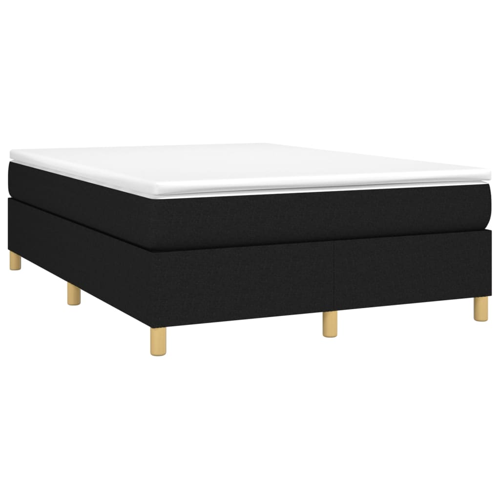 Boxspring bed stof zwart 140x200 cm is nu te koop bij PeponiXL, paradijselijk wonen!