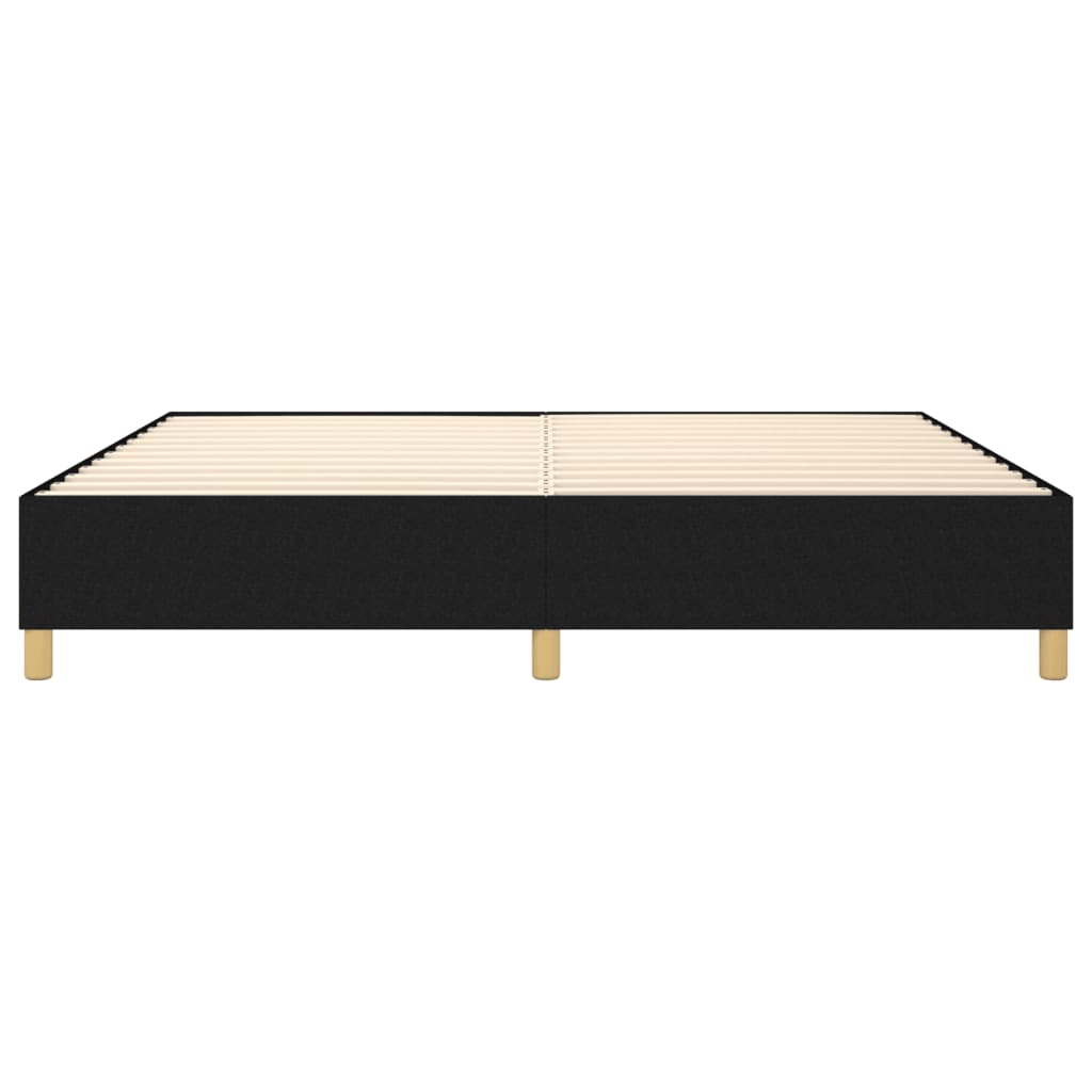 Boxspring bed stof zwart 140x200 cm is nu te koop bij PeponiXL, paradijselijk wonen!