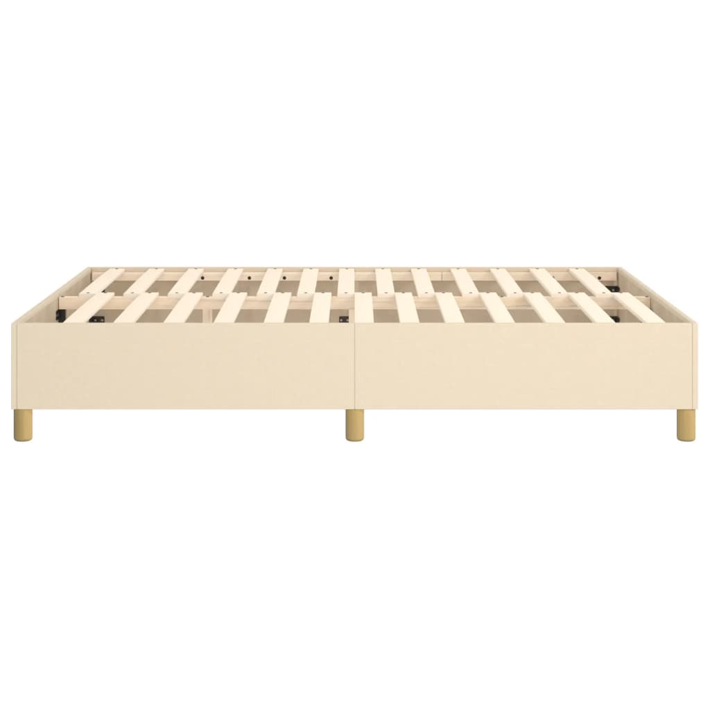 Boxspring bed stof crèmekleurig 140x200 cm is nu te koop bij PeponiXL, paradijselijk wonen!