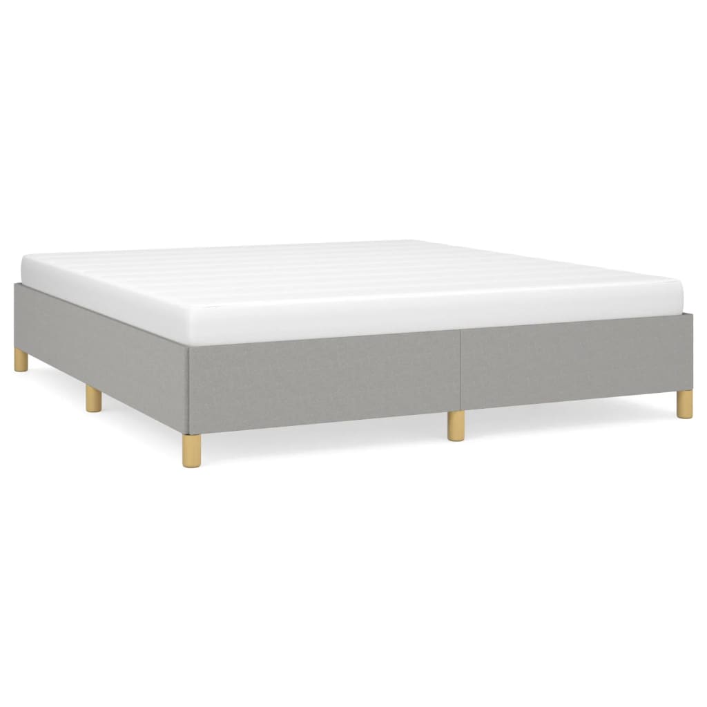 Boxspring bed stof lichtgrijs 160x200 cm is nu te koop bij PeponiXL, paradijselijk wonen!