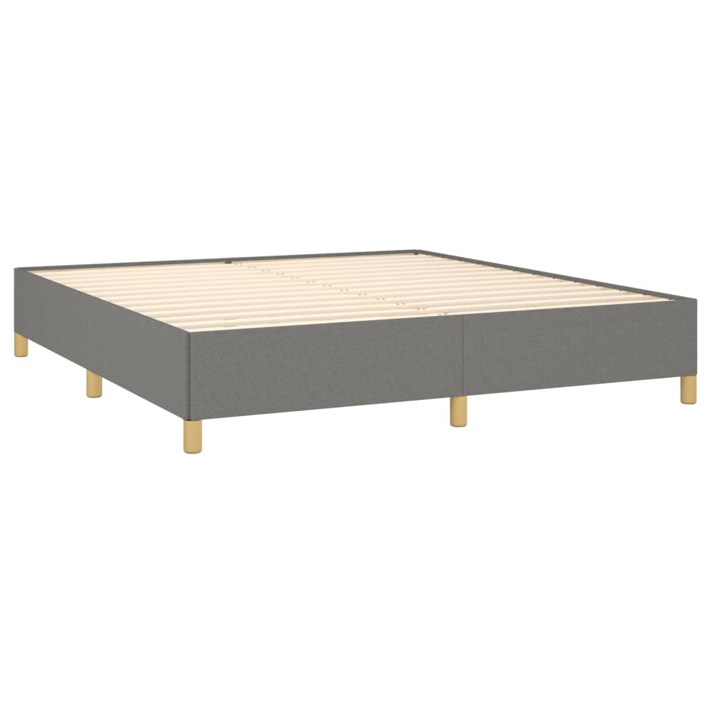 Boxspring bed stof donkergrijs 160x200 cm is nu te koop bij PeponiXL, paradijselijk wonen!