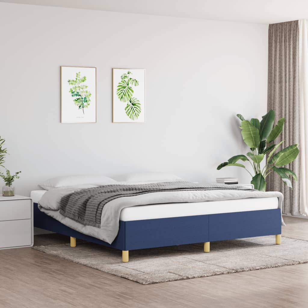 Boxspring bed stof blauw 160x200 cm is nu te koop bij PeponiXL, paradijselijk wonen!