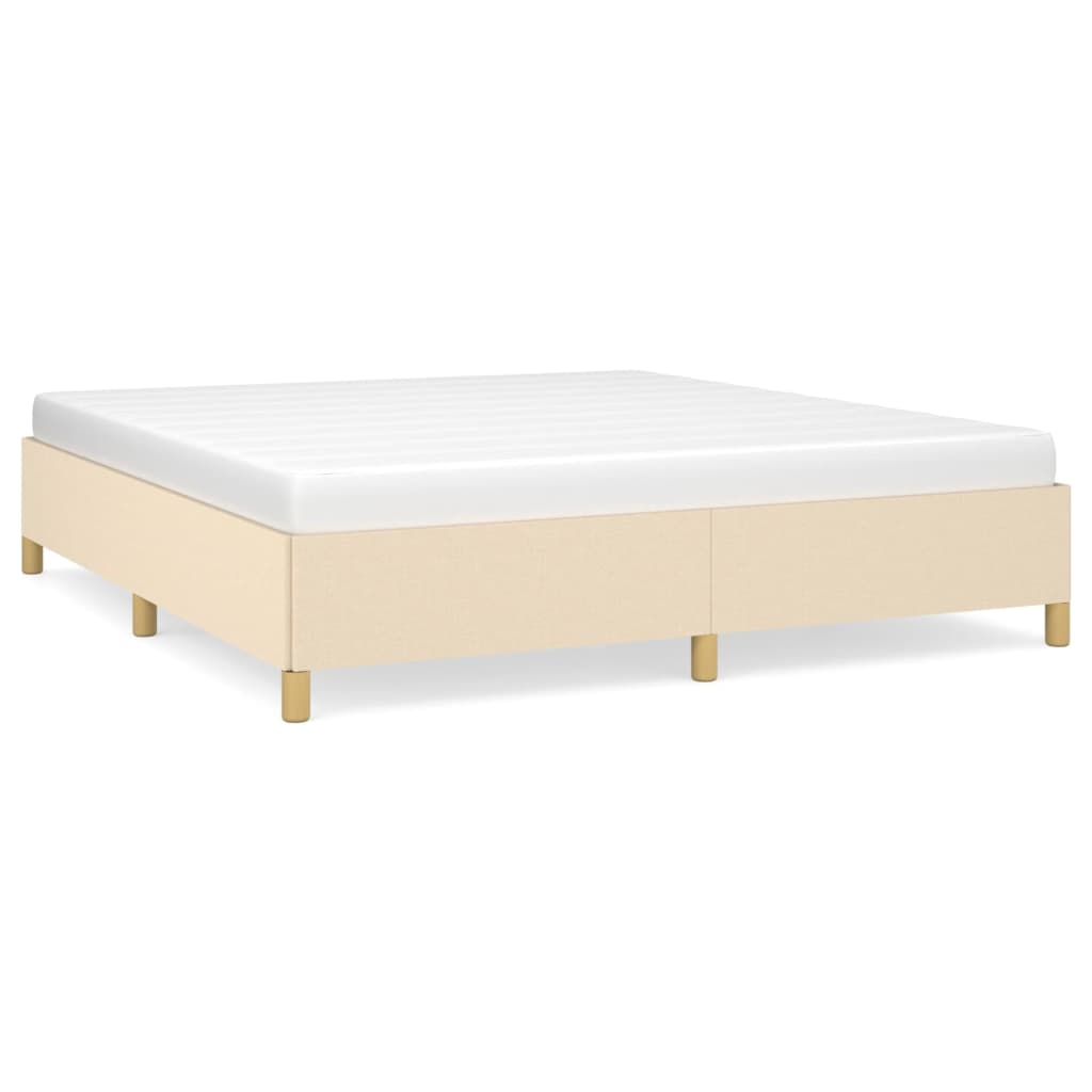 Boxspring bed stof crèmekleurig 180x200 cm is nu te koop bij PeponiXL, paradijselijk wonen!