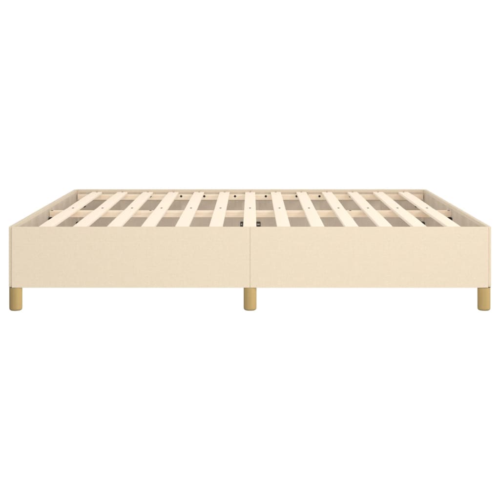 Boxspring bed stof crèmekleurig 180x200 cm is nu te koop bij PeponiXL, paradijselijk wonen!