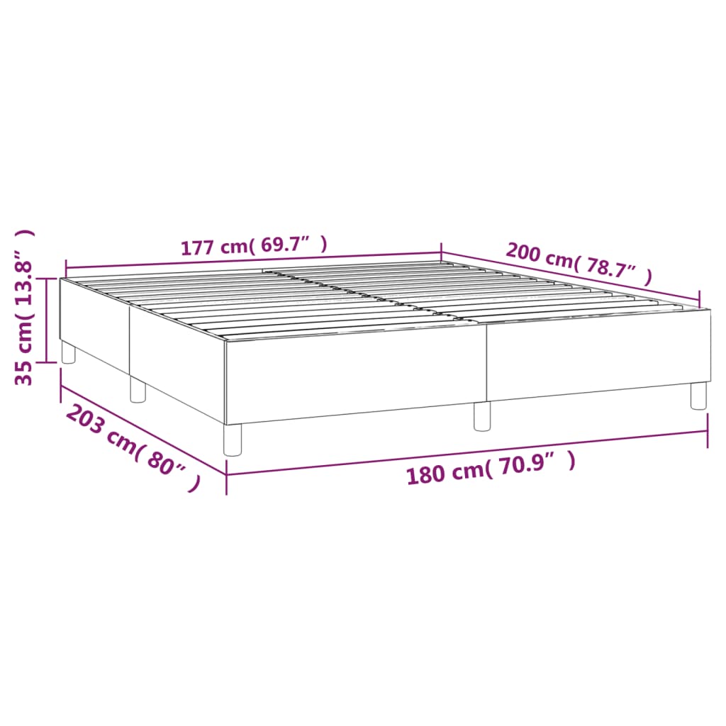 Boxspring bed stof crèmekleurig 180x200 cm is nu te koop bij PeponiXL, paradijselijk wonen!