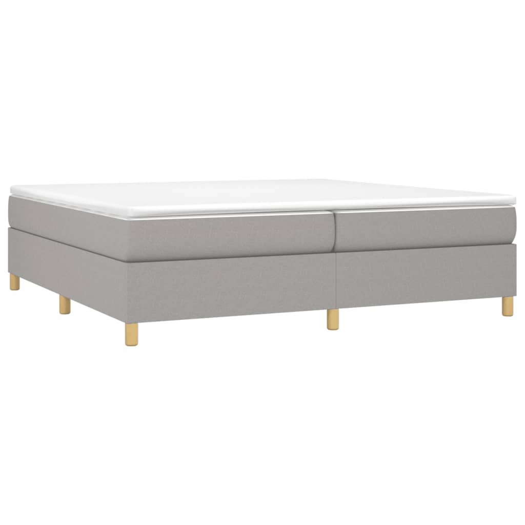 Boxspring bed stof lichtgrijs 200x200 cm is nu te koop bij PeponiXL, paradijselijk wonen!
