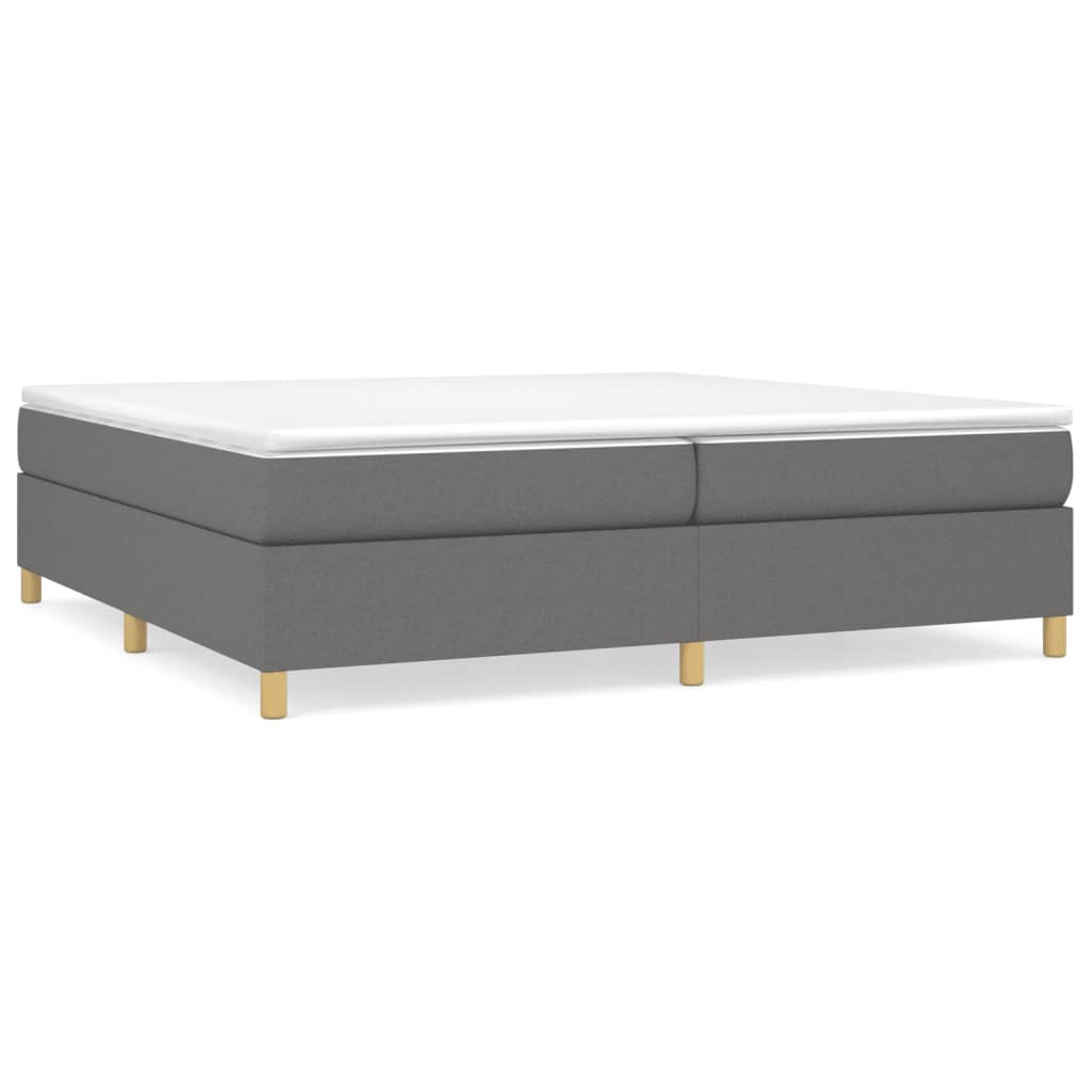 Boxspring bed stof donkergrijs 200x200 cm is nu te koop bij PeponiXL, paradijselijk wonen!