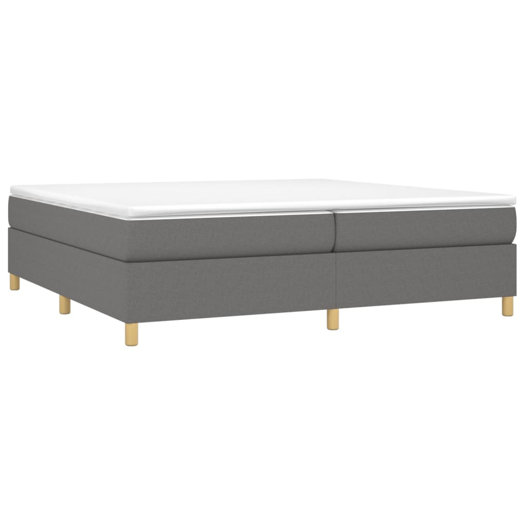 Boxspring bed stof donkergrijs 200x200 cm is nu te koop bij PeponiXL, paradijselijk wonen!