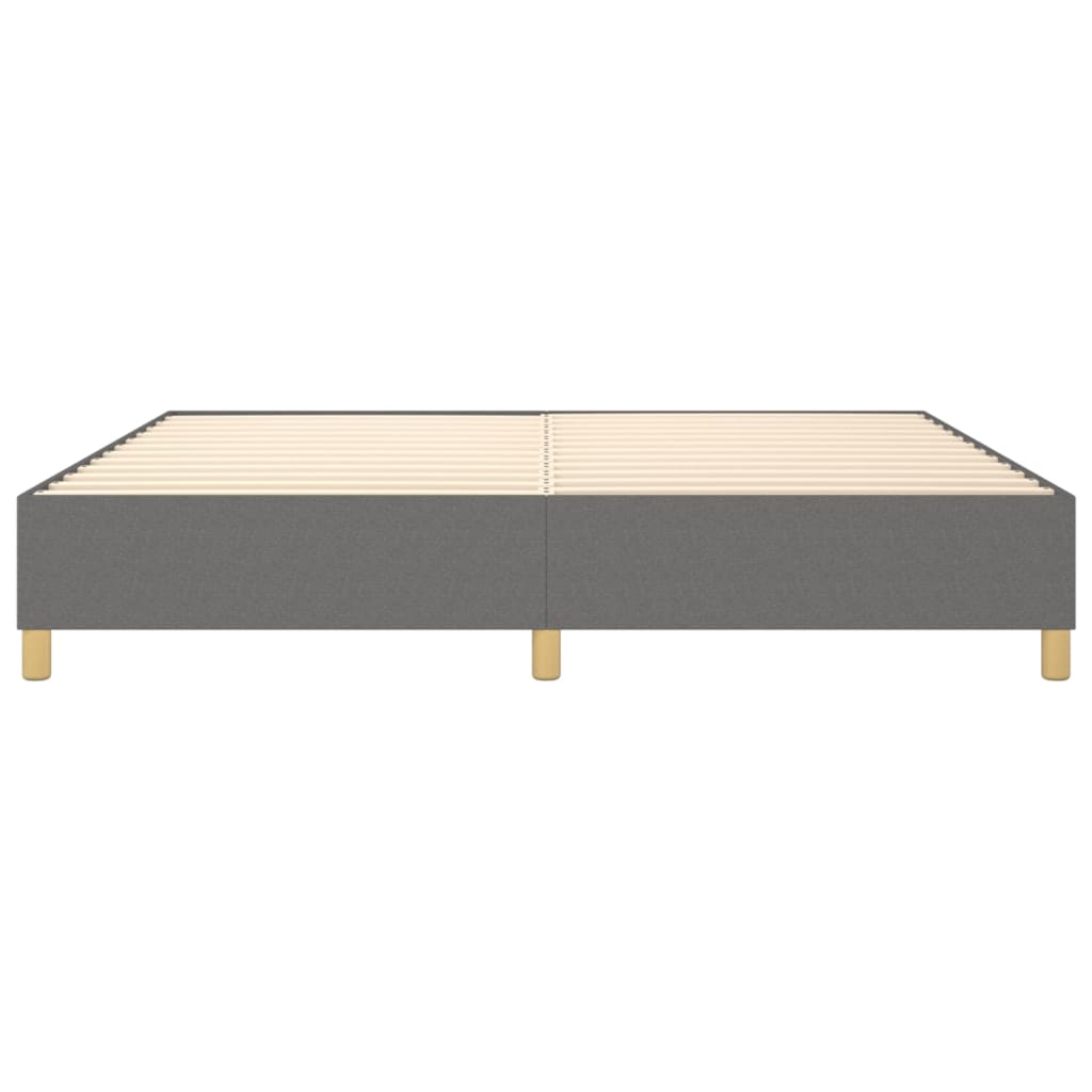 Boxspring bed stof donkergrijs 200x200 cm is nu te koop bij PeponiXL, paradijselijk wonen!