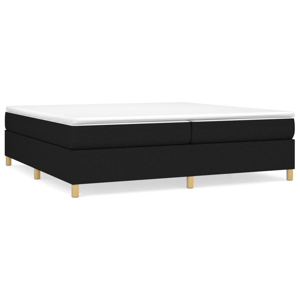 Boxspring bed stof zwart 200x200 cm is nu te koop bij PeponiXL, paradijselijk wonen!