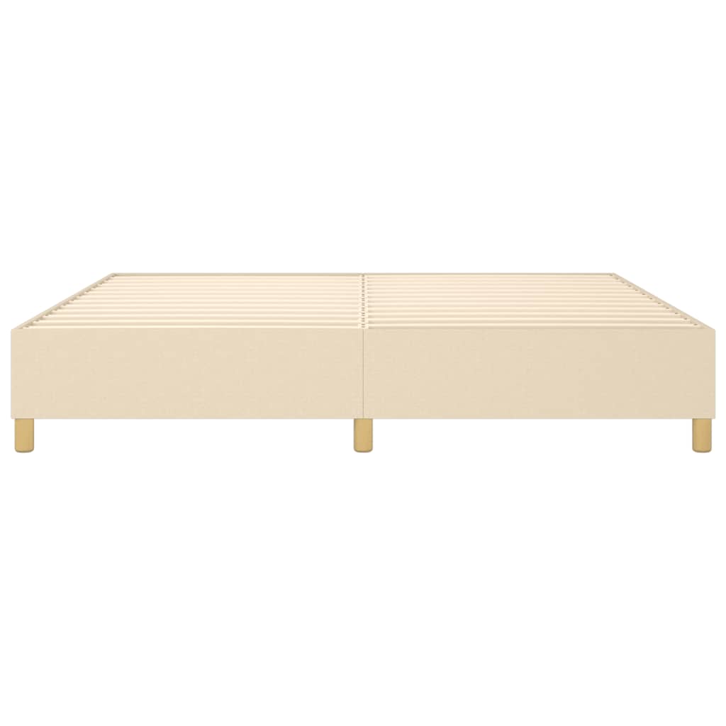 Boxspring bed stof crèmekleurig 200x200 cm is nu te koop bij PeponiXL, paradijselijk wonen!