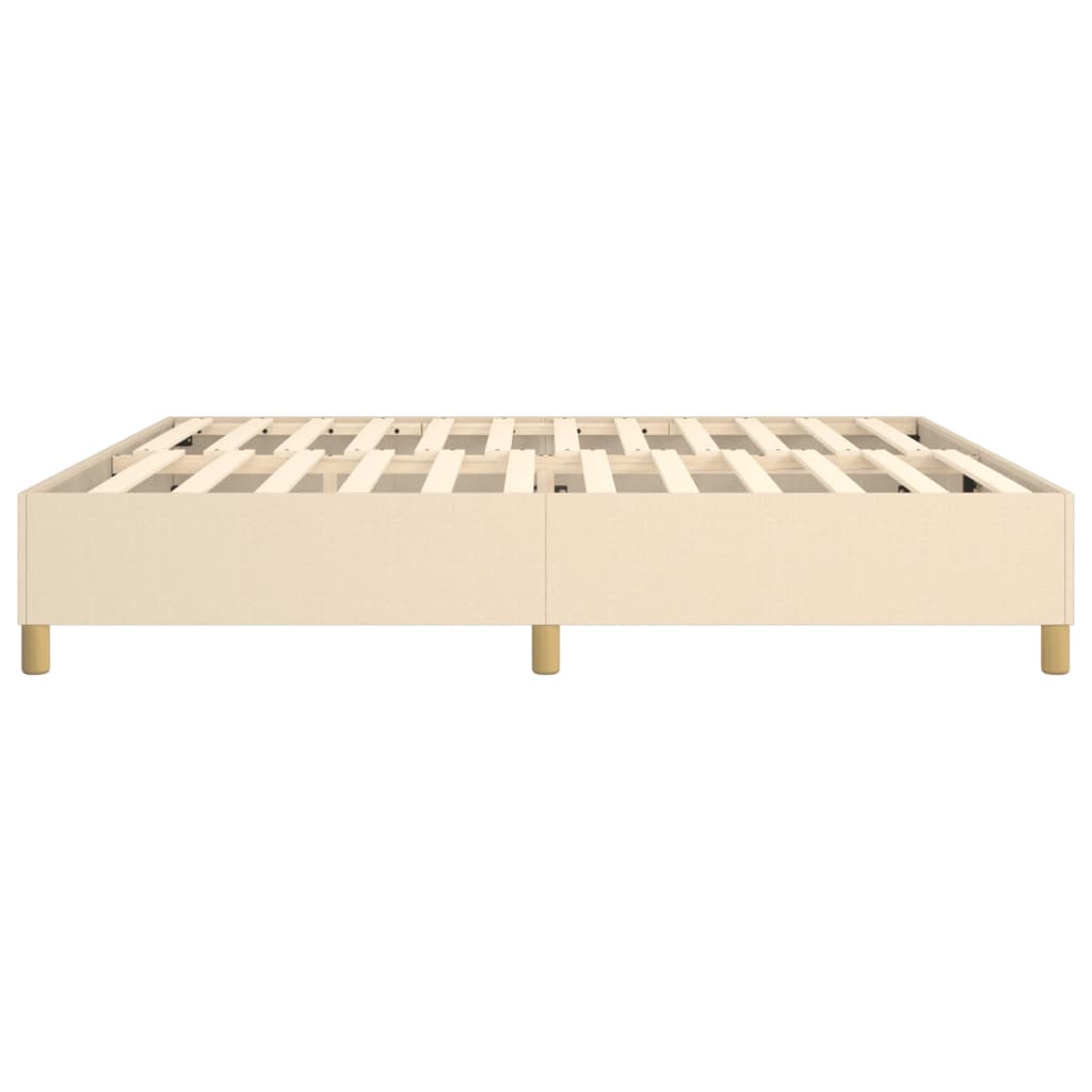 Boxspring bed stof crèmekleurig 200x200 cm is nu te koop bij PeponiXL, paradijselijk wonen!
