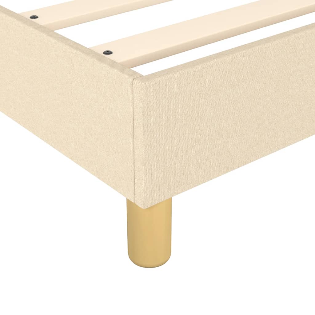 Boxspring bed stof crèmekleurig 200x200 cm is nu te koop bij PeponiXL, paradijselijk wonen!