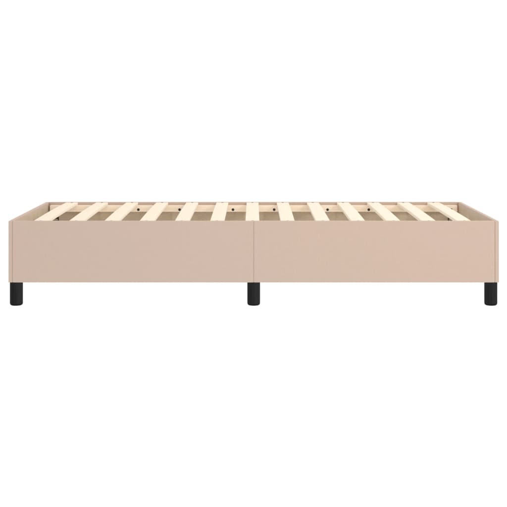 Boxspring bed kunstleer cappuccinokleurig 90x190 cm is nu te koop bij PeponiXL, paradijselijk wonen!