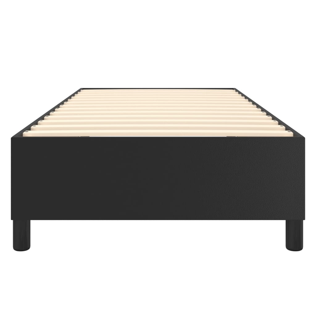 Boxspring bed kunstleer zwart 90x200 cm is nu te koop bij PeponiXL, paradijselijk wonen!