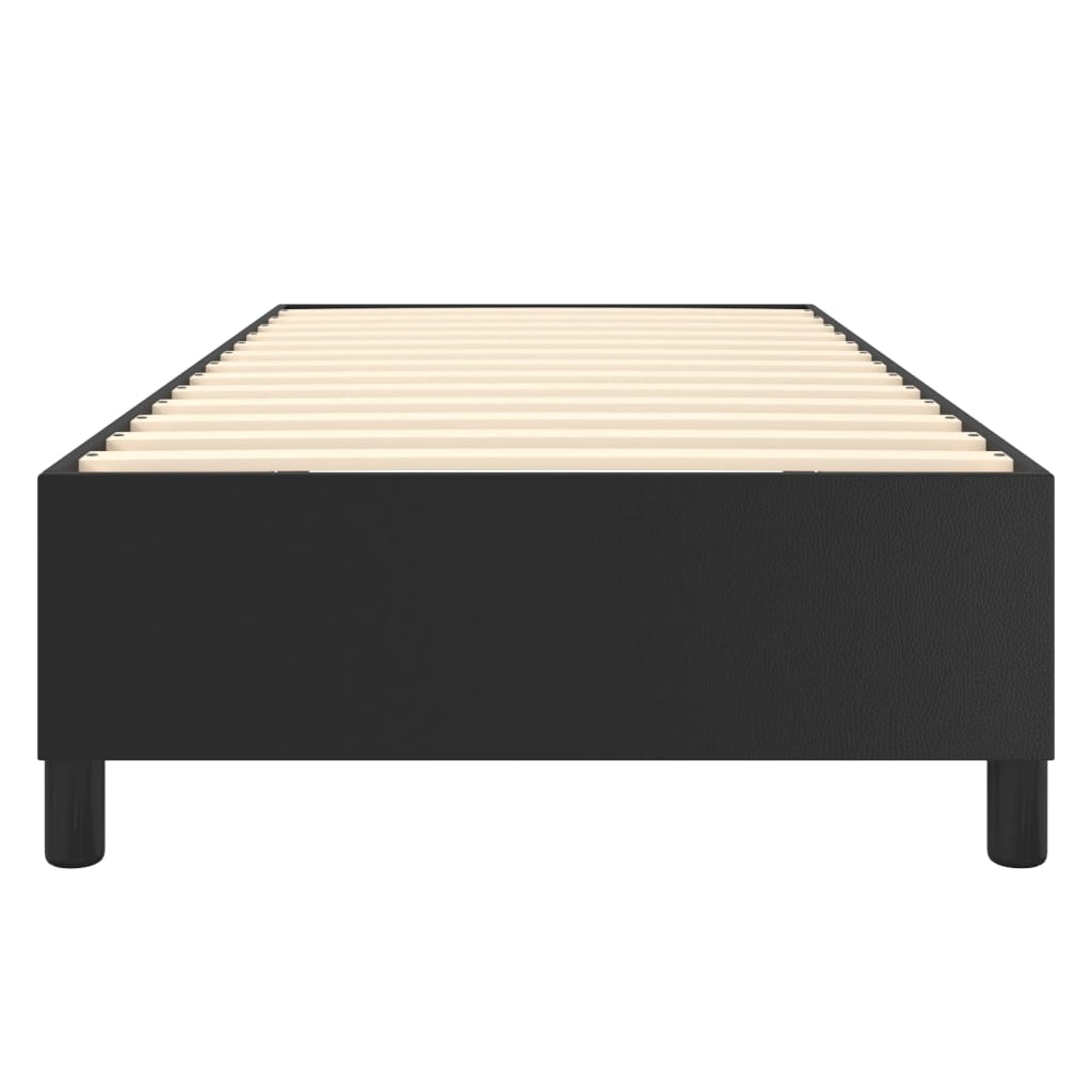 Boxspring bed kunstleer zwart 100x200 cm is nu te koop bij PeponiXL, paradijselijk wonen!