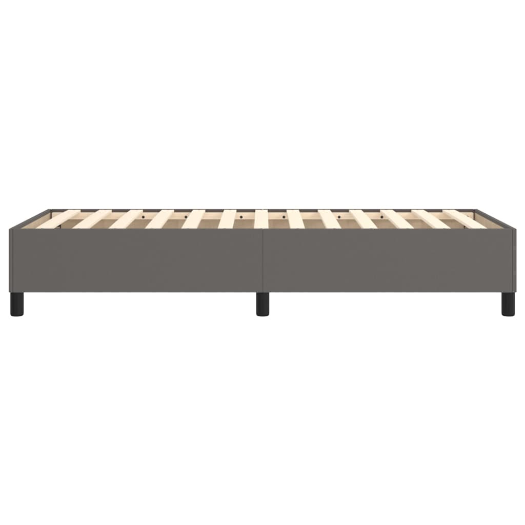 Boxspring bed kunstleer grijs 100x200 cm is nu te koop bij PeponiXL, paradijselijk wonen!