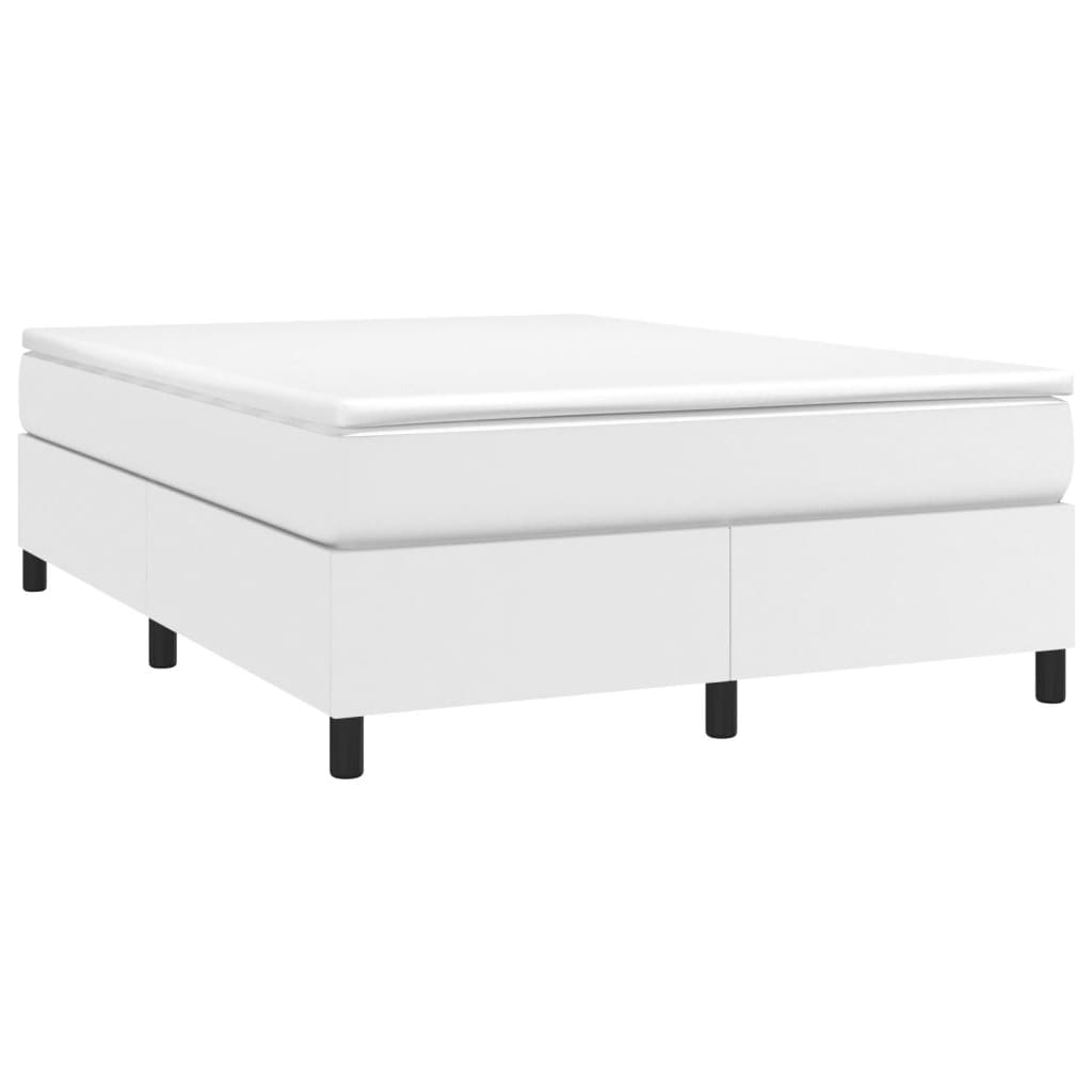 Boxspring bed kunstleer wit 140x190 cm is nu te koop bij PeponiXL, paradijselijk wonen!