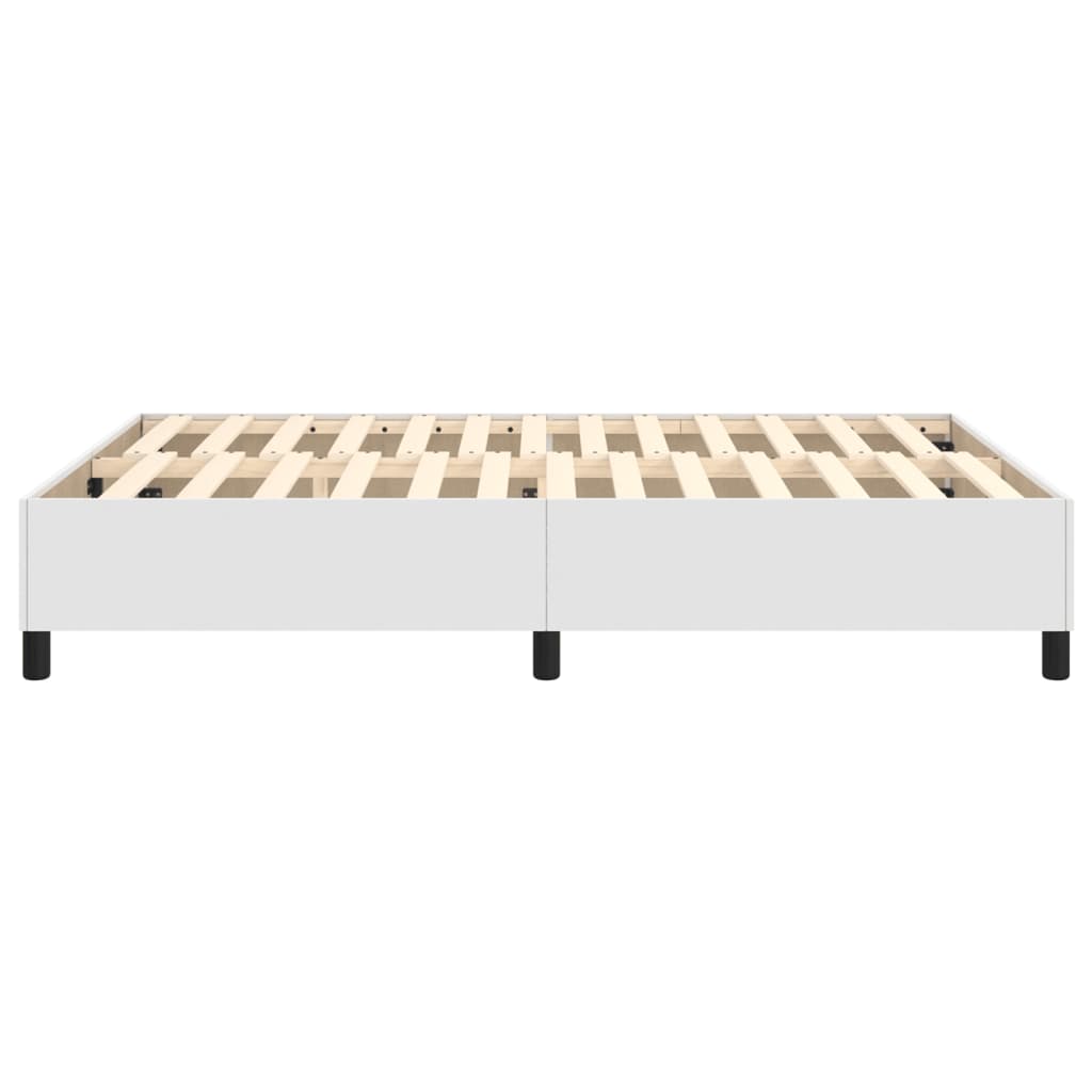 Boxspring bed kunstleer wit 140x190 cm is nu te koop bij PeponiXL, paradijselijk wonen!