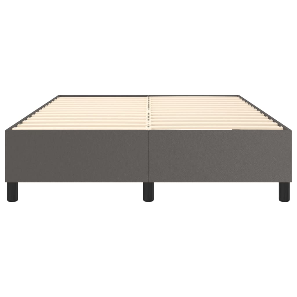 Boxspring bed kunstleer grijs 140x190 cm is nu te koop bij PeponiXL, paradijselijk wonen!