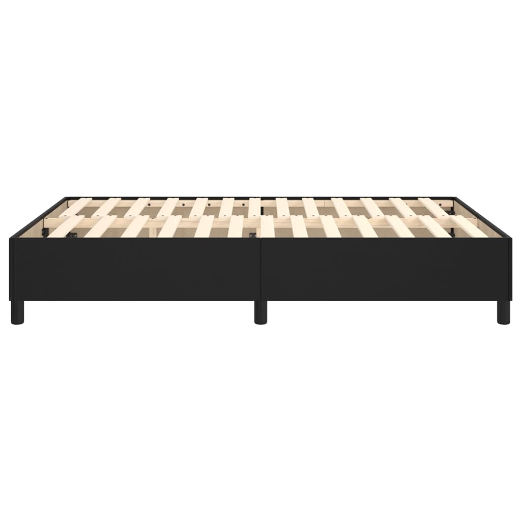 Boxspring bed kunstleer zwart 140x200 cm is nu te koop bij PeponiXL, paradijselijk wonen!